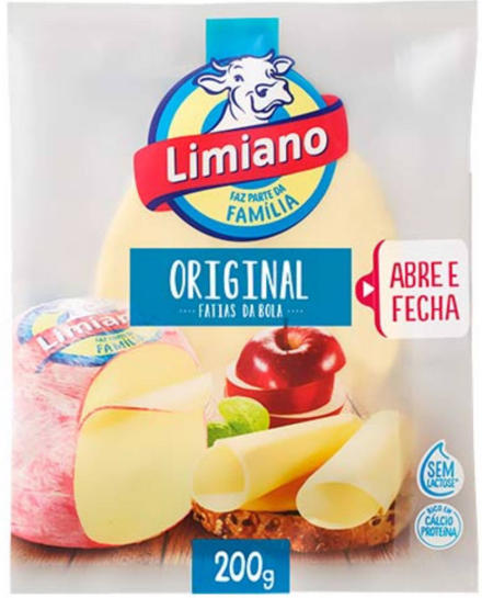 Queijo Flamengo sem Lactose Fatiado 200gr - Limiano