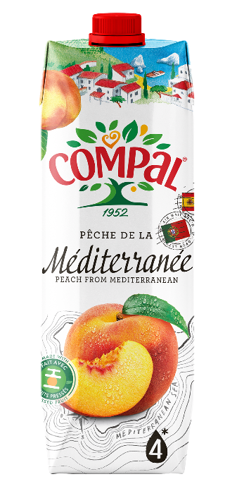 Compal Pêssego do Mediterranean 1Lt