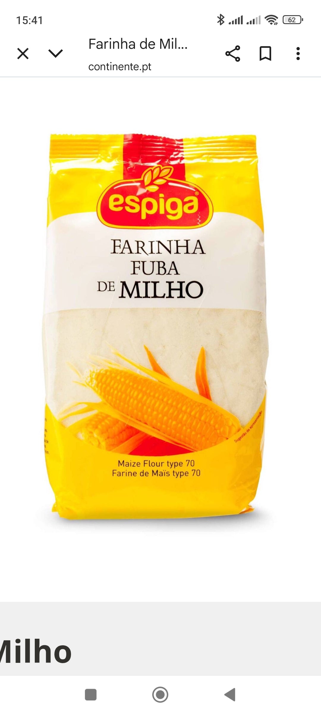 Farinha Fuba 70 500gr - Espiga